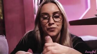 Two cute girls made a blowjob to their friends in the restaurant, risking much