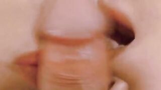 Two girls sharing a big dick in an intense blowjob session with ZIAxBITE