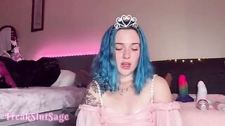 Bad Dragon creampies Princess’s asshole with an intense toy