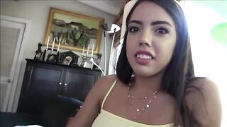 The step sister tries to resist the sexual urges in a steamy session