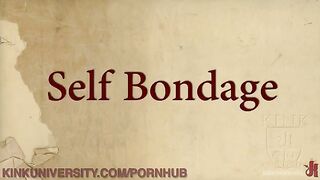 An alternative girl shows how to practice self-bondage in a tutorial style video