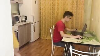 The computer broke down and a friend came to fix it, but he did not fix it, he fucked me
