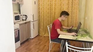 The computer broke down and a friend came to fix it, but he did not fix it, he fucked me