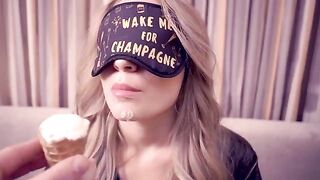 A lost beauty, Dozza, gets found and receives a cumshot in her mouth