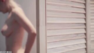 A cute schoolgirl was fucked and received a creampie and facial