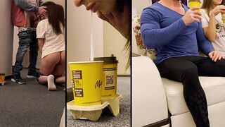 The delivery guy came to the house and got a blowjob