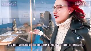 Kiss Cat loves breakfast with sausage and a public thrill