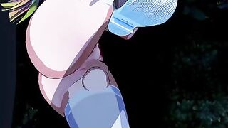 3D animation of forbidden love between Shura Kirigakure and Blue Exorcist