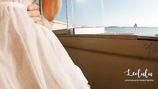 The couple fucked on the abandoned beach bar and kept going