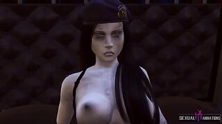 Ada Wong captured by a police zombie girl and fucked