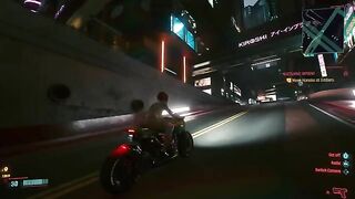 Hot Cyberpunk 2077 mod shows off naked chick with pink hair riding a motorcycle