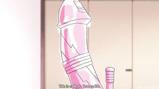 A hot girl has sex with two guys in this animated porn video