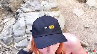 A girl is Fucking on the Nature and gets a cumshot