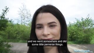 The Public Agent spies on a hot babe taking a piss outside and fucks her hard