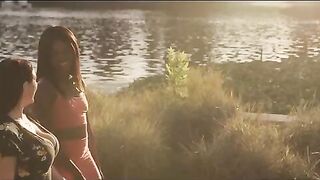 The passionate lesbian encounter with intense chemistry by the pool