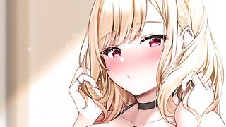 Marin Kitagawa teaches how to stroke with her hentai game