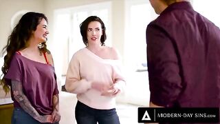 Casey Calvert and Arabelle Raphael share boyfriend's dick