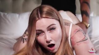 PAWG Gracie Squirts, the tattooed blonde from Florida, gets her tight cunt full of BBC