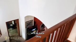 She was fucked by her stepbrothers while chatting with them about shopping in a casual call