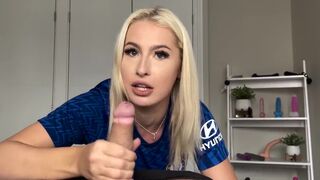 Petite blonde wins the trophy and gets fucked in doggy style