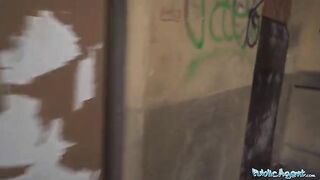 An 18-year-old girl knows how to please in a steamy basement scene