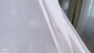 Amateur couple on vacation, getting creampied and tit-fucked outdoors - Molly Pills