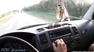 A young beauty got a ride and paid with her body in a steamy scene