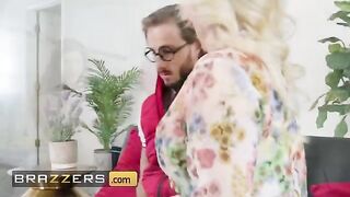 Morgan Taylor, the hot MILF next door, teaches her neighbor how to kiss
