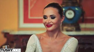 Stunning Venera gets her ass gapped and stuffed with cocks in an intense TUSHY scene
