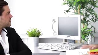 Hot Latina secretary Susy Gala fucks with her boss in the office, showcasing her curvy 36D-25-35 frame