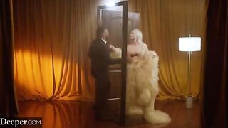 A gorgeous blonde has a steamy affair, reliving the heat of the moment
