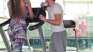 Colombian girl with a bubble butt gets fucked hard in gym