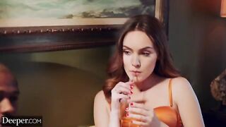 The appetizing girl knows how to get her man's full attention in a steamy scene