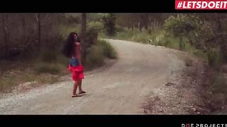 Kinky public piss break with stunning brunette Alexa Tomas