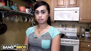 Hot housekeeper Eva Saldana gets her client’s cock polished for cash in steamy BangBros scene