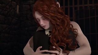 Hermione Granger and Harry Potter fuck on the third floor