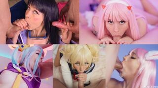 Best Deep Throat Compilation Cosplay featuring Alice Bong’s sensational skills