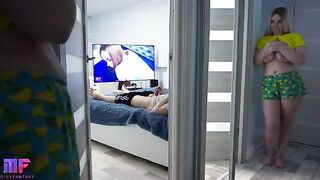 The stepdaughter continues to spy on her stepfather part 2