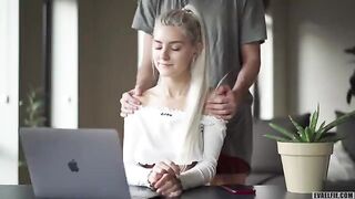 Eva Elfie was creampied during a zoom class for cute girls