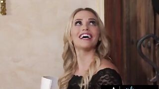Girl in the interview room for a job at a prestigious company