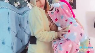 A trio with a pregnant woman of 6 months who enjoys a great cock