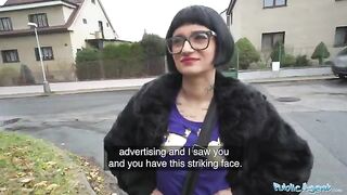Candy Scott gets her pussy filled with cash and cum in a daring encounter