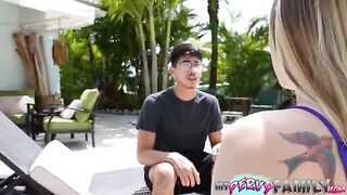 Pervert guy fucked his stepsister and made her swallow cum