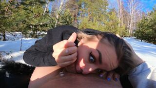 The girl got lost in the forest and was guided by a forester