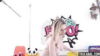 Blonde Rebel Rhyder gets her asshole gapped hard in this hot vid