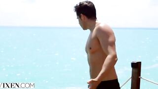 Petite teen Gianna Dior stuck on desert island, fucked hard