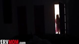A lucky guy slid his dick between the huge natural boobs of his hot stepmom Jessica Starling