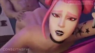 Hentai compilation with a FortNite Haze twist, featuring intense 3D scenes
