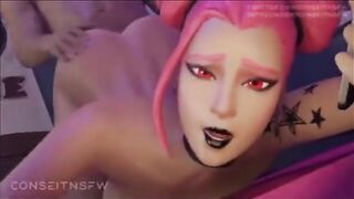 Hentai compilation with a FortNite Haze twist, featuring intense 3D scenes