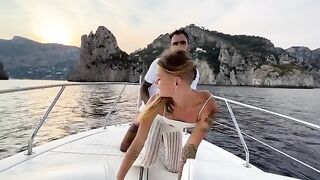 We fucked the captain of our boat tour to Capri in front of the crew